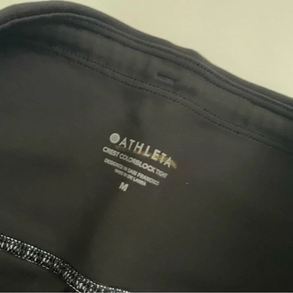 Athleta Crest Colorblock Tight Legging Black White - Picture 5 of 8